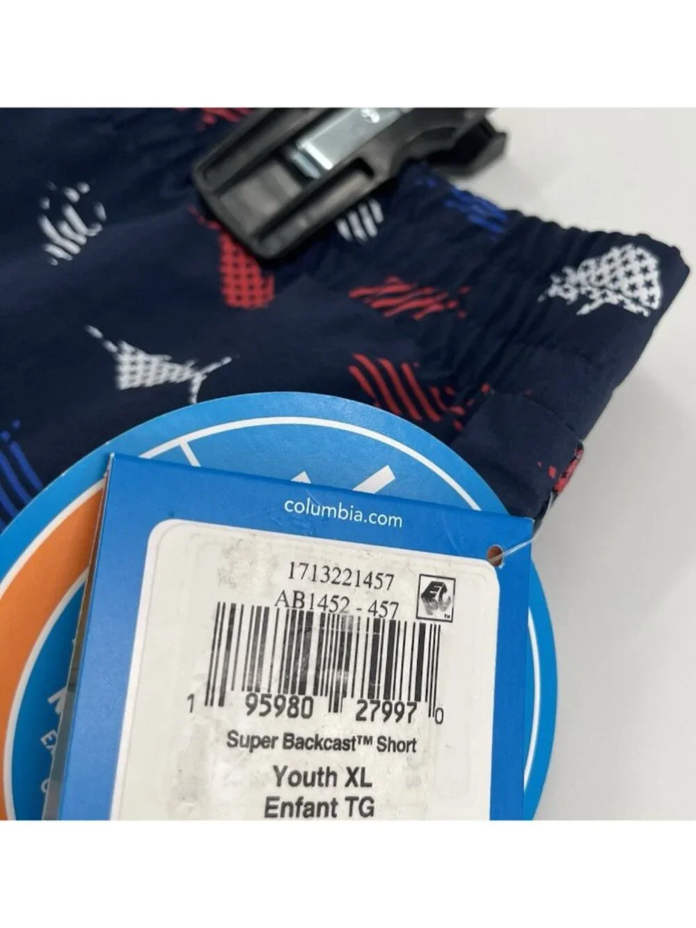 NWT Columbia PFG Youth XL 18/20 Super Backcast Shorts Swim Trunks UPF 50